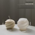 Miniatyrbillede 1 af 6: lysforme lys stearinlys gør-det-selv-forme i silikoneform lz22100 stor gevindkugle