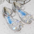 Miniatyrbild 4 av 6: elsa prinsessa barn skor med paljetter silverfärgad 17.5cm / size26