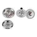 Miniatyrbild 6 av 8: 200 set tryckknappar kit 8mm stark koppar utsökt lyster allmänt använda läderknappar för kläder väskor läder silver