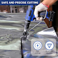 Miniatyrbilde 5 av 5: Platekutter for elektrisk drill, dobbelthodet platekutter for kutting av jern, stål, kobber, aluminium (egnet for