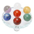 Miniatyrbilde 2 av 8: 7 Chakra Stones Set Purify Negative Energy Round Healing Stones with Charging Plate for Beginners Professionals