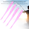 Miniatyrbilde 4 av 8: 4 stk fiske lokker lang gaffel form myk hale fisk agn kunstig naturtro fiskeutstyr 123mm 6.5g rosa