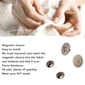 Miniatyrbillede 5 af 8: 50 sæt magnetiske knaplåse 18x2mm tynde højhårdhedslegerings magnetiske lukninger pung hardware til tøj sølv sort