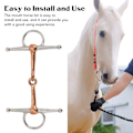 Miniatyrbilde 8 av 8: Hest Full Cheek Snaffle Rustfritt Stål Ring Snaffle Bit for Utendørs Hestetilbehør 125mm