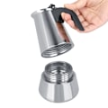 Miniatyrbillede 1 af 3: Bærbar rustfri stål kaffekande Moka espressomaskine Mokka-kande (200 ml)