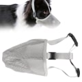 Miniatyrbild 1 av 8: Hundmunstycke Andningsbar Justerbar Förhindra Biting Chewing Pet Mesh Muzzle för Utomhusträning Grå M