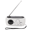 Pikkukuva 8 / 8: Aurinkokäyttöinen käsikampi AM/FM-radio LED-taskulampulla ja hätäpuhelimen laturella