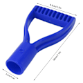 Miniatyrbilde 6 av 8: Spadhåndtak Plast 32mm Inner Diameter D Grip Håndtak Spade Håndtak Erstatning for Snøspade Graving Raking Blå