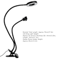 Miniatyrbilde 4 av 8: 2 i 1 LED Selfie Ring Light med mobilholder Justerbar skrivebordslampe for Live Stream