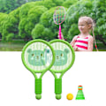 Miniatyrbild 6 av 8: Badmintonracket för barn, lätt badmintonracket leksaksset för 3-7 år pojkar flickor inomhus utomhus grön björn