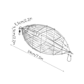 Miniatyrbilde 6 av 8: Fiske agn bur Stål lokke bur Karpe fiske felle kurv mater holder for reker krabbe fisk agnXL