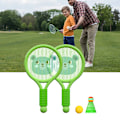 Miniatyrbild 8 av 8: Badmintonracket för barn, lätt badmintonracket leksaksset för 3-7 år pojkar flickor inomhus utomhus grön björn