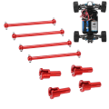 Miniatyrbild 1 av 8: 4 st metall hundben differentialledkoppar set för WLtoys A959 A949 A969 A979 1/18 RC bildelar röd