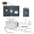 Miniatyrbild 5 av 8: 1V2 7 tum IR WIFI Videodörrklocka Synlig Intercom APP Kamera 1080P 100-240VUS Stickkontakt