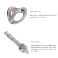 Miniatyrbilde 7 av 8: 3 par Rock Climbing Bolt Hanger i rustfritt stål, klatreanker for sikring, redningsrigging
