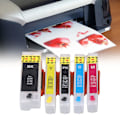 Miniatyrbillede 1 af 8: 5 stk. printerpatroner med permanent chip stabil 5 farver refill patroner sæt BK PK C M Y T2621 T2631 T2632 T2633 T2634