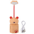 Miniatyrbillede 2 af 8: Børne skrivebordslampe Tegneserie Design 360 Grader Svanehals Øjenbeskyttelse Sikker Ikke-giftig ABS Varm Lys Børnelæselampe Gul