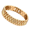 Miniatyrbillede 3 af 8: Gylden Link Kæde Armbånd Dekoration Moderne Enkel Geometrisk Form Tyk Link Armbånd Guld