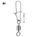 Miniatyrbilde 1 av 2: 50 stk 2# 4# 5# 6# 8# Fiskeforbindelse Pin Bearing Rolling Swivel Rustfritt Stål