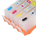 Miniatyrbillede 4 af 8: 4 stk. blækpatroner permanent chip jævn output stor kapacitet 4 farver udskiftning til printer til HP 564
