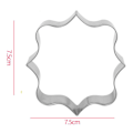 Miniatyrbillede 5 af 9: Rustfrit stål mousse cirkel firkant billede ramme cookie cutter cookie cutter ramme grænse ramme presning skimmel