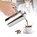 Miniatyrbillede 7 af 8: 350ML Dobbelt Væg Rustfrit Stål Kaffemaskine Fransk Press Te Kande med Filter