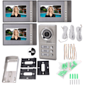Miniatyrbillede 2 af 8: 3 Lejlighedsenheder 7 tommer Videodørtelefon Intercom Dørklokke IR Kamera Indgangssystem (AU 110V‑240V)