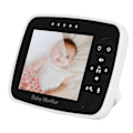 Miniatyrbillede 1 af 7: 3,5 tommer PTZ Zoom Baby Monitor med 2-vejs Intercom, Temperaturmåling, Nattesyn, Vuggeviser, EU 100-240V