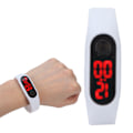 Miniatyrbillede 7 af 8: Smart Digital Watch Armbånd Lysende Elektronisk Ur Mode Trendy Stilful Håndledsur Hvid