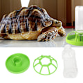 Miniatyrbillede 1 af 8: Automatisk reptil vandautomat reptil vanddispenser vandtrug fodring vandskål med flaske til skildpadde firben skildpadde