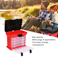 Miniatyrbild 7 av 8: Fiskebox Multifunktionell Bärbar 4-lagers Fiskeutrustningsbox med Handtag för Förvaring av Verktyg