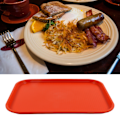 Miniatyrbild 1 av 8: 2 st snabbmatsbricka stapelbar rektangulär lätt vikt halkfri PP matserveringsbricka för restauranger kaféer orange