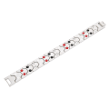 Miniatyrbillede 1 af 5: Moderne smykker magnetisk titanium bioenergi armbånd mænds sundhedspleje armbånd (sølv)