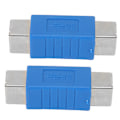 Miniatyrbild 2 av 2: USB3.0 Typ B Hona till 3.0 Typ B Hona Blå Adapter Konverterare Förlängningskontakt