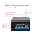 Miniatyrbild 6 av 8: NP F980 Batteri 7200MAh Typ C USB Snabbladdning Videokamera NP F980 Batteri för MC2500C 1500C Kamera Videoljus Monitor