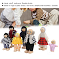 Miniatyrbild 6 av 8: Familjdocka figurer tall miniatyr människor leksak set prydnad pedagogisk dockhus tillbehör#2