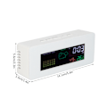 Miniatyrbillede 3 af 8: Multifunktion indendørs termometer hygrometer ur med kalender alarmfunktion 12/24H format