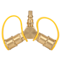 Miniatyrbillede 2 af 8: 2 måder 1/4in RV Propan NPT Hurtigkobling Y Splitter Adapter til Propanslange Konnektorsæt