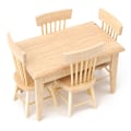 Miniatyrbillede 1 af 2: 1:12 Dukkehus Miniature Simuleret Skrivebord Stol Mini Møbler Model Legetøj Tilbehør Skrivebord Stol Sæt