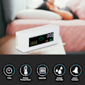 Miniatyrbillede 4 af 8: Multifunktion indendørs termometer hygrometer ur med kalender alarmfunktion 12/24H format