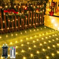 Nettlys Utendørs Innendørs, 192 LED 3m x 2m Julelys Plug-in Vanntett Mesh Lyslenke med 8 Lysmoduser