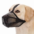 Miniatyrbillede 6 af 8: Hundemundkurv Åndbar Justerbar Hunde Mesh Dækket Mundkurv til Bidning Tygning slikning Gøen Skrald Giftig Madding XS