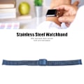 Miniatyrbilde 8 av 8: Flettet rustfritt stål armbånd i mesh - Fleksibel erstatningsreim for klokke - Tilbehør for menn og kvinner - Blå - 0,79 tommer