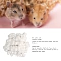 Miniatyrbild 8 av 8: Hamster Bomull Bollar Vinter Varma Mjuk Smådjur Sängkläder Bomull Bollar för Hamster Syrisk Hamster Chinchilla Vit