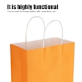 Miniatyrbillede 7 af 8: Miljøvenlig bærbar kraftpapirpose Butik Tøjemballage Gavepose (M 21 x 11 x 27,5 cm) Orange