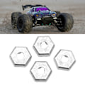 Miniatyrbild 1 av 8: 4PCS 1/16 RC Hex Koppling Zinklegering Silver RC Hjul Hex Nav Adapter för SCY 16101 16102 16103 16201 1/16 RC Bilar