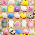 Miniatyrbillede 1 af 2: 50 stk. Mini Stress Relief Squeeze Toys Farverige Høj Elasticitet Bløde Fidget Sensoriske Dyr Legetøj