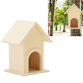 Miniatyrbillede 1 af 8: 5 stk. træfuglehus unik DIY fuglefoderbur håndværk ornament have terrasse dekoration