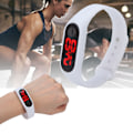 Miniatyrbillede 1 af 8: Smart Digital Watch Armbånd Lysende Elektronisk Ur Mode Trendy Stilful Håndledsur Hvid