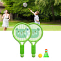 Miniatyrbild 1 av 8: Badmintonracket för barn, lätt badmintonracket leksaksset för 3-7 år pojkar flickor inomhus utomhus grön björn